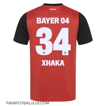 Bayer Leverkusen Granit Xhaka #34 Tricou Fotbal Replică 2024-25 Barbati Acasa